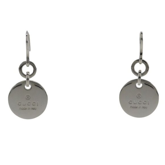 Gucci Trademark Logo Round Silver 925 12.1 g Earrings